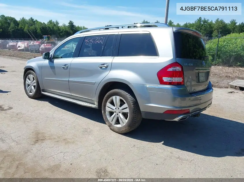 2012 Mercedes-Benz Gl 450 4Matic VIN: 4JGBF7BE5CA791113 Lot: 45457221