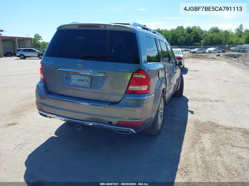 2012 Mercedes-Benz Gl 450 4Matic VIN: 4JGBF7BE5CA791113 Lot: 45457221