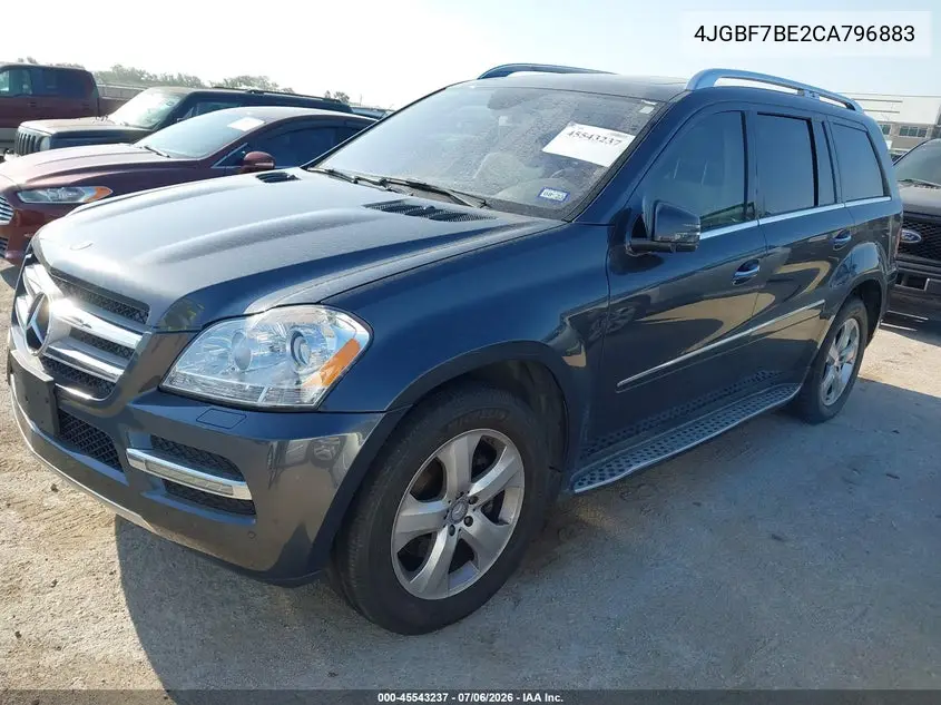 2012 Mercedes-Benz Gl 450 4Matic VIN: 4JGBF7BE2CA796883 Lot: 45543237