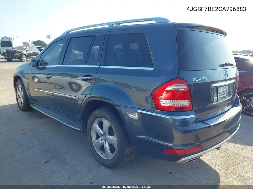 2012 Mercedes-Benz Gl 450 4Matic VIN: 4JGBF7BE2CA796883 Lot: 45543237