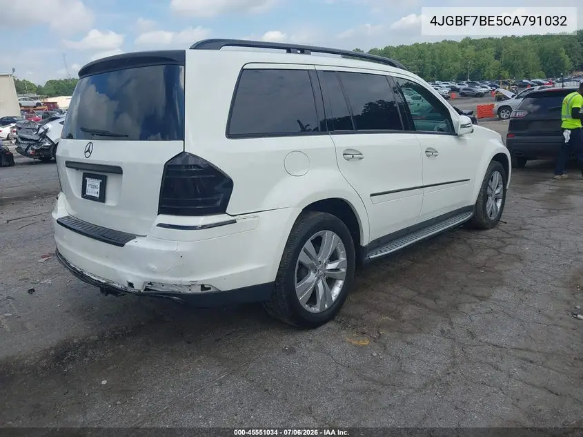 2012 Mercedes-Benz Gl 450 4Matic VIN: 4JGBF7BE5CA791032 Lot: 45551034