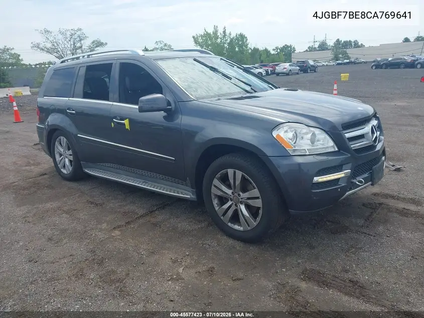 2012 Mercedes-Benz Gl 450 4Matic VIN: 4JGBF7BE8CA769641 Lot: 45577423