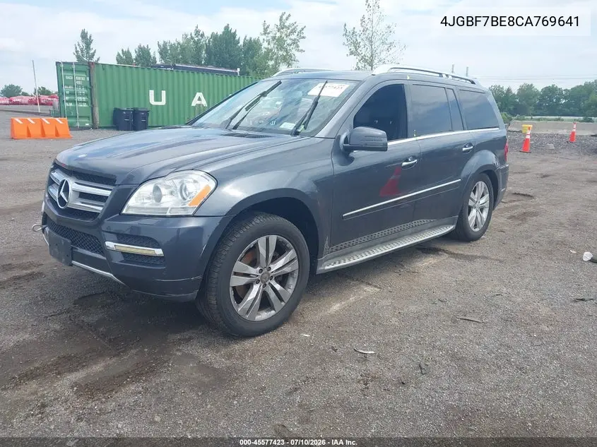 2012 Mercedes-Benz Gl 450 4Matic VIN: 4JGBF7BE8CA769641 Lot: 45577423