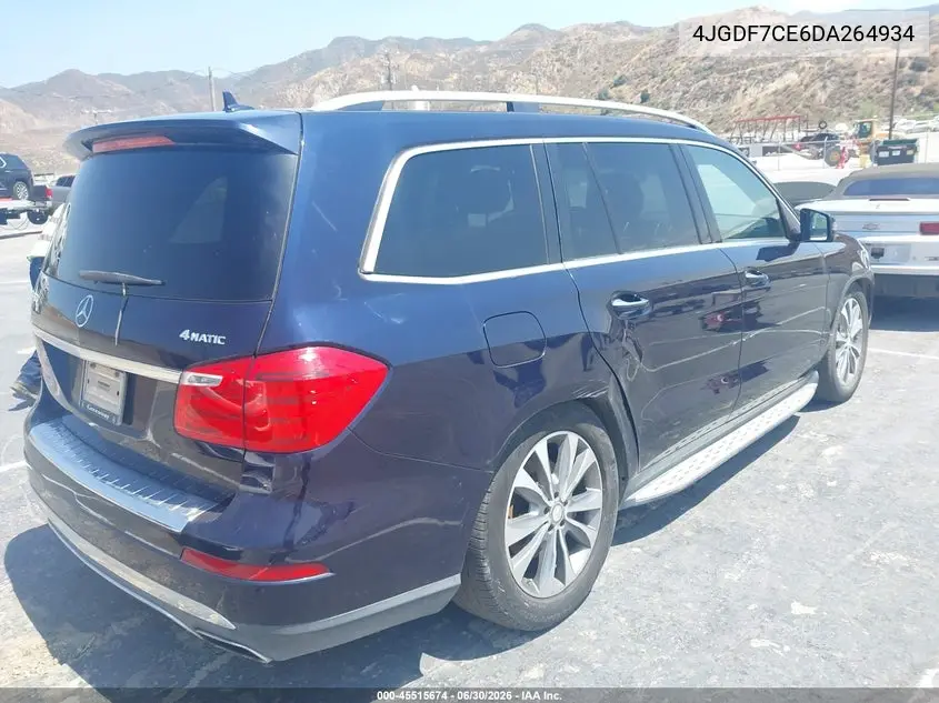 2013 Mercedes-Benz Gl 450 4Matic VIN: 4JGDF7CE6DA264934 Lot: 45515674