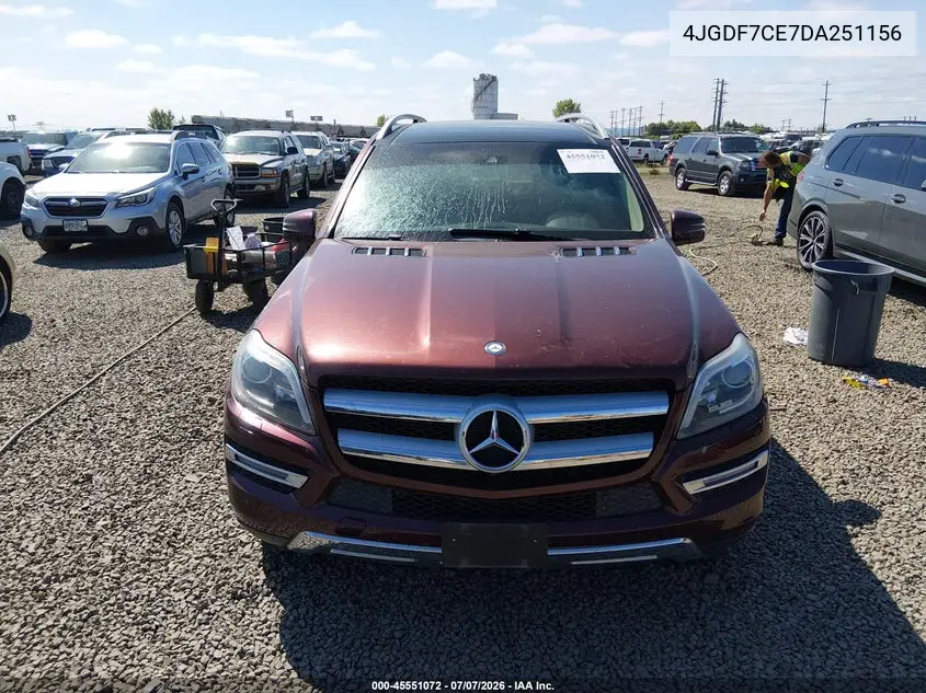 2013 Mercedes-Benz Gl 450 4Matic VIN: 4JGDF7CE7DA251156 Lot: 45551072