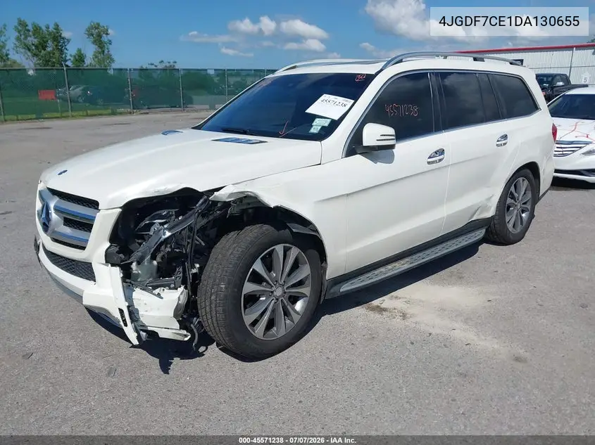 2013 Mercedes-Benz Gl 450 4Matic VIN: 4JGDF7CE1DA130655 Lot: 45571238