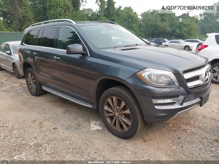 2013 Mercedes-Benz Gl 450 4Matic VIN: 4JGDF7CE9DA098280 Lot: 45663684