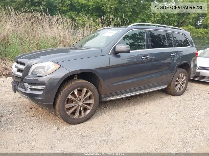 2013 Mercedes-Benz Gl 450 4Matic VIN: 4JGDF7CE9DA098280 Lot: 45663684
