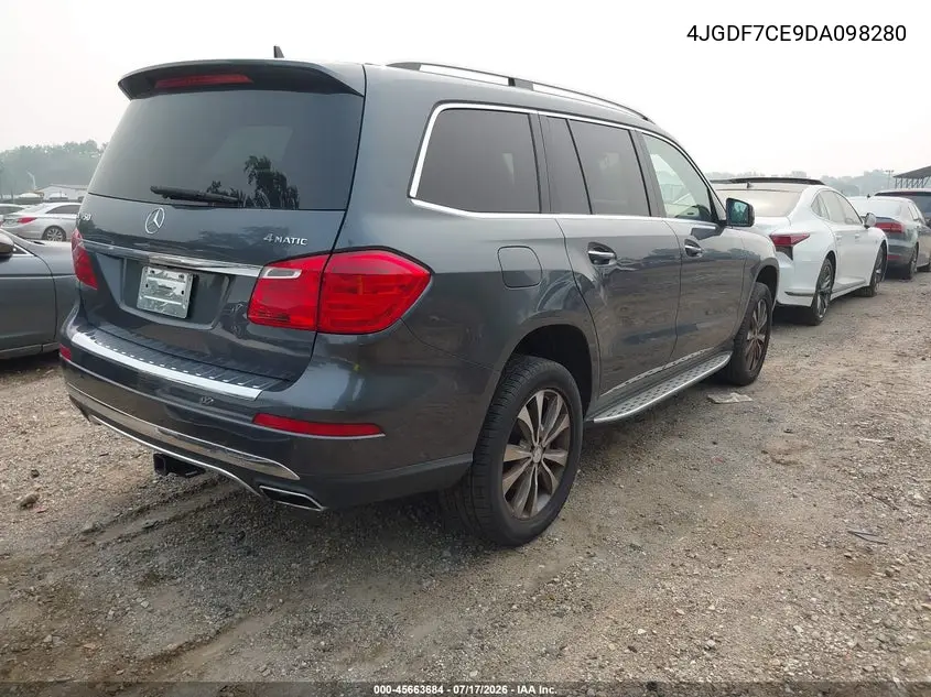 2013 Mercedes-Benz Gl 450 4Matic VIN: 4JGDF7CE9DA098280 Lot: 45663684