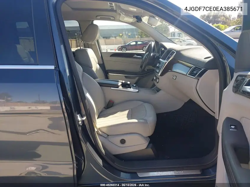2014 Mercedes-Benz Gl 450 4Matic VIN: 4JGDF7CE0EA385671 Lot: 45260314