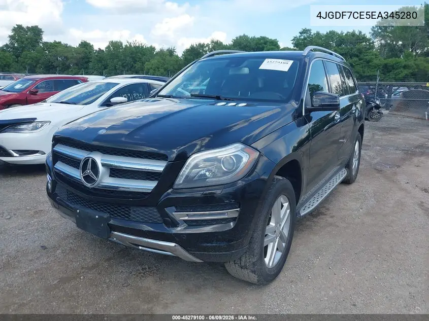 2014 Mercedes-Benz Gl 450 4Matic VIN: 4JGDF7CE5EA345280 Lot: 45279100
