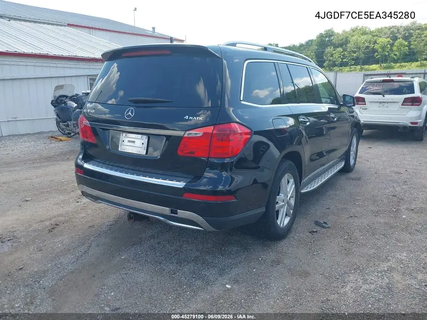 2014 Mercedes-Benz Gl 450 4Matic VIN: 4JGDF7CE5EA345280 Lot: 45279100