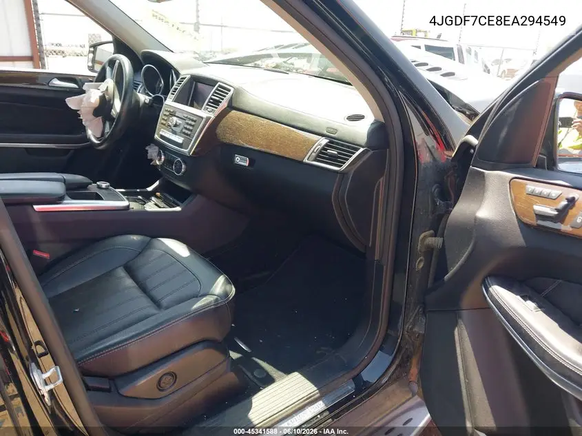 2014 Mercedes-Benz Gl 450 4Matic VIN: 4JGDF7CE8EA294549 Lot: 45341588