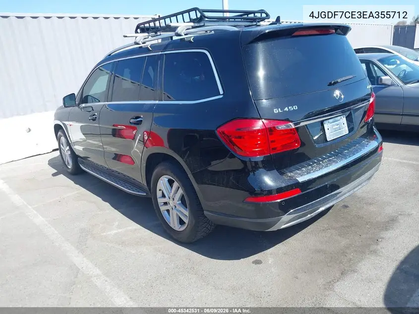 2014 Mercedes-Benz Gl 450 4Matic VIN: 4JGDF7CE3EA355712 Lot: 45342531