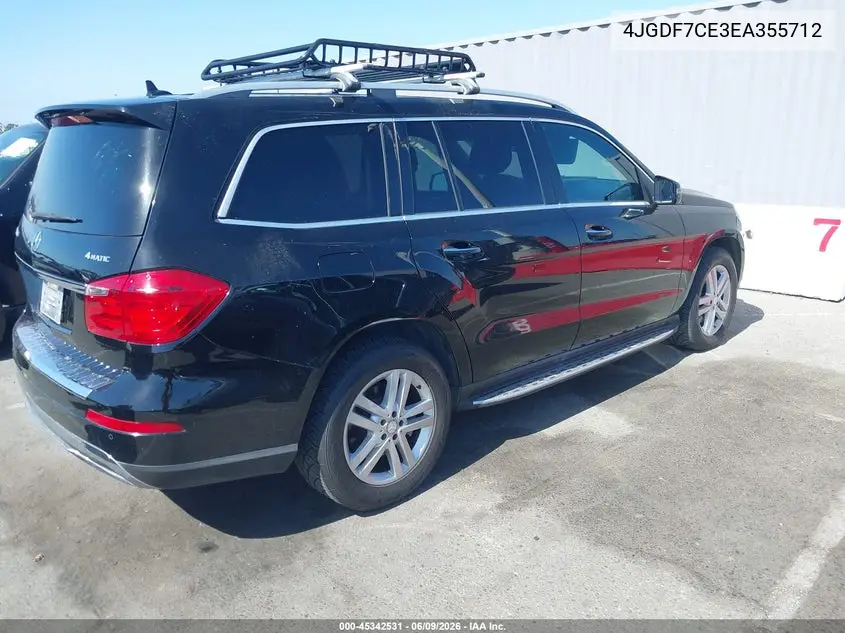 2014 Mercedes-Benz Gl 450 4Matic VIN: 4JGDF7CE3EA355712 Lot: 45342531