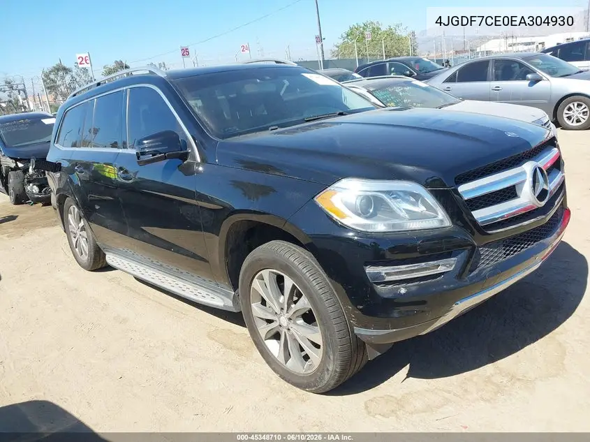 2014 Mercedes-Benz Gl 450 4Matic VIN: 4JGDF7CE0EA304930 Lot: 45348710