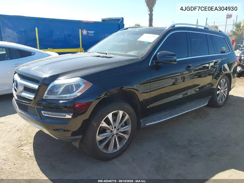 2014 Mercedes-Benz Gl 450 4Matic VIN: 4JGDF7CE0EA304930 Lot: 45348710