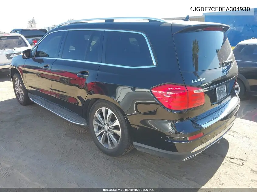 2014 Mercedes-Benz Gl 450 4Matic VIN: 4JGDF7CE0EA304930 Lot: 45348710