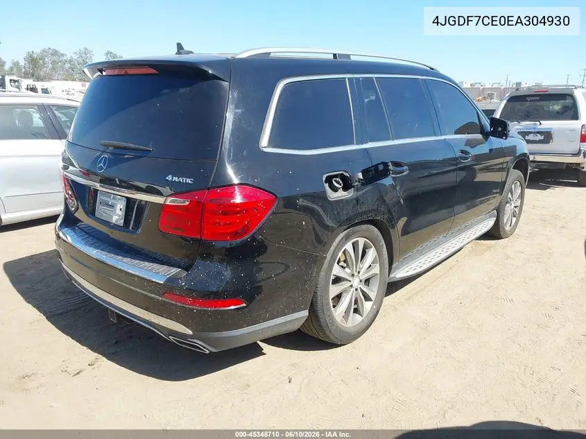 2014 Mercedes-Benz Gl 450 4Matic VIN: 4JGDF7CE0EA304930 Lot: 45348710