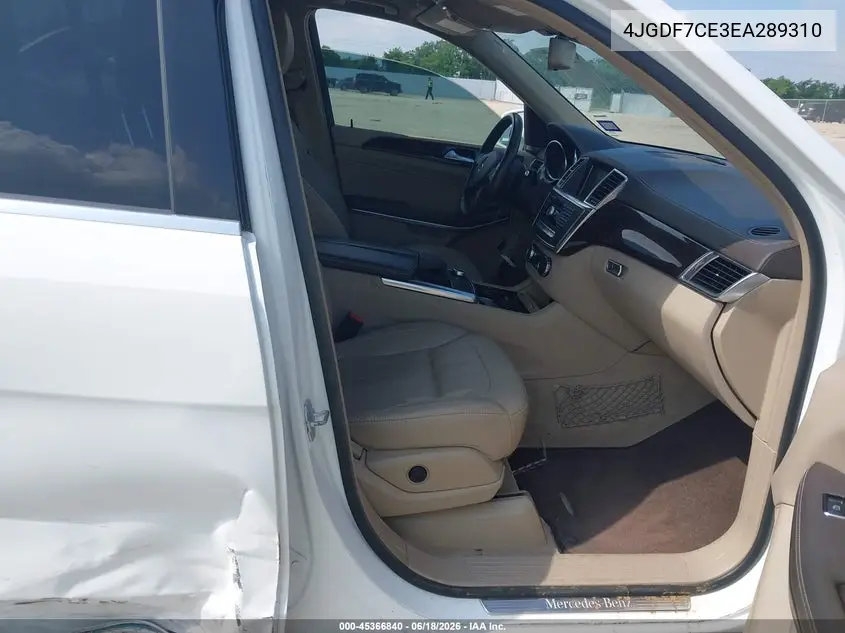 2014 Mercedes-Benz Gl 450 4Matic VIN: 4JGDF7CE3EA289310 Lot: 45366840