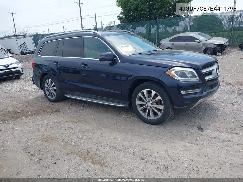 2014 Mercedes-Benz Gl 450 4Matic VIN: 4JGDF7CE7EA411795 Lot: 45392437