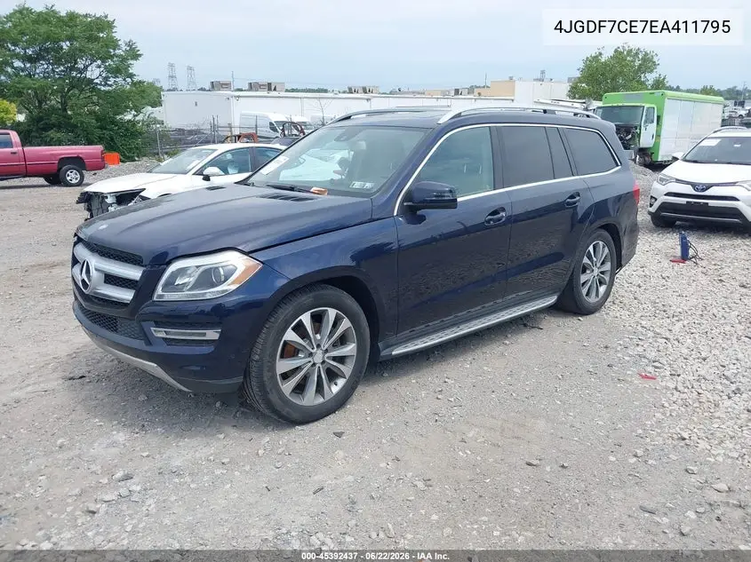 2014 Mercedes-Benz Gl 450 4Matic VIN: 4JGDF7CE7EA411795 Lot: 45392437