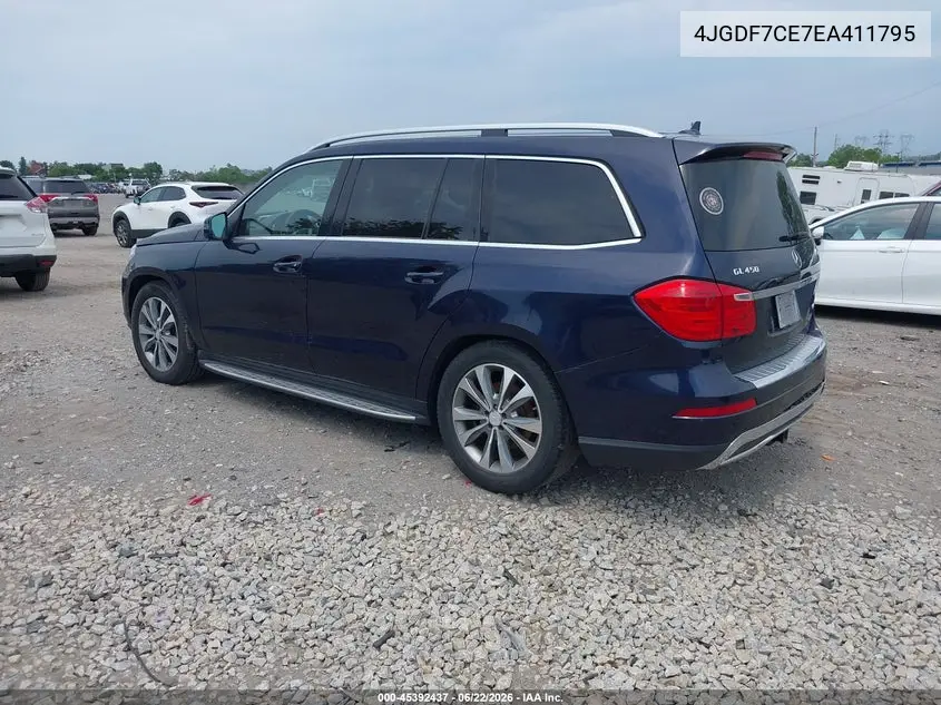 2014 Mercedes-Benz Gl 450 4Matic VIN: 4JGDF7CE7EA411795 Lot: 45392437