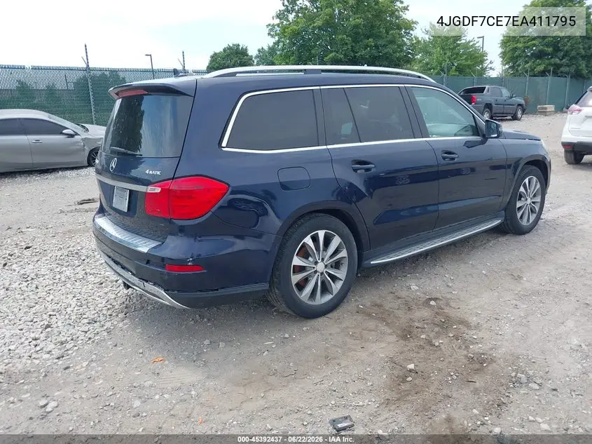 2014 Mercedes-Benz Gl 450 4Matic VIN: 4JGDF7CE7EA411795 Lot: 45392437