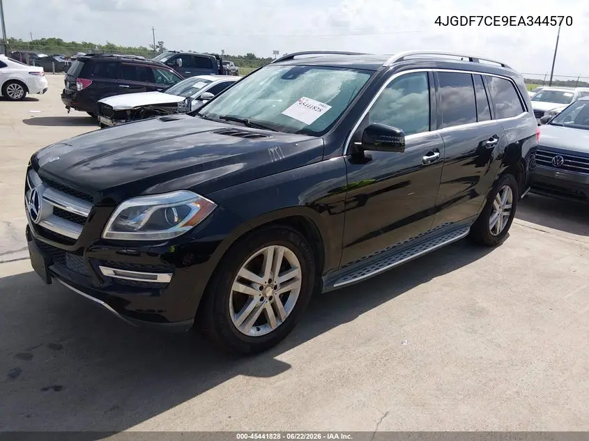 2014 Mercedes-Benz Gl 450 4Matic VIN: 4JGDF7CE9EA344570 Lot: 45441828
