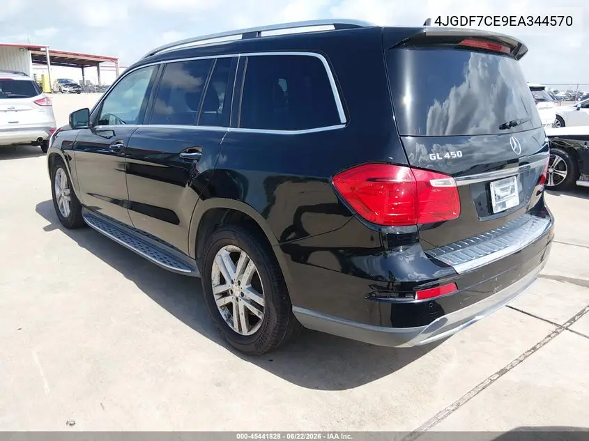 2014 Mercedes-Benz Gl 450 4Matic VIN: 4JGDF7CE9EA344570 Lot: 45441828