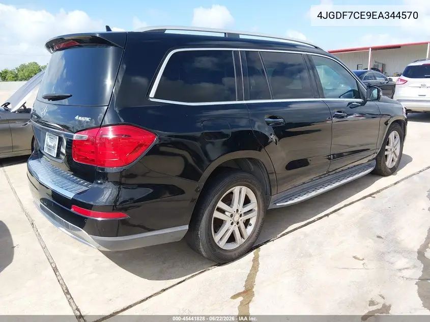 2014 Mercedes-Benz Gl 450 4Matic VIN: 4JGDF7CE9EA344570 Lot: 45441828