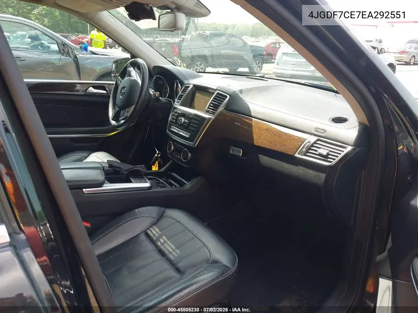 2014 Mercedes-Benz Gl 450 4Matic VIN: 4JGDF7CE7EA292551 Lot: 45505230