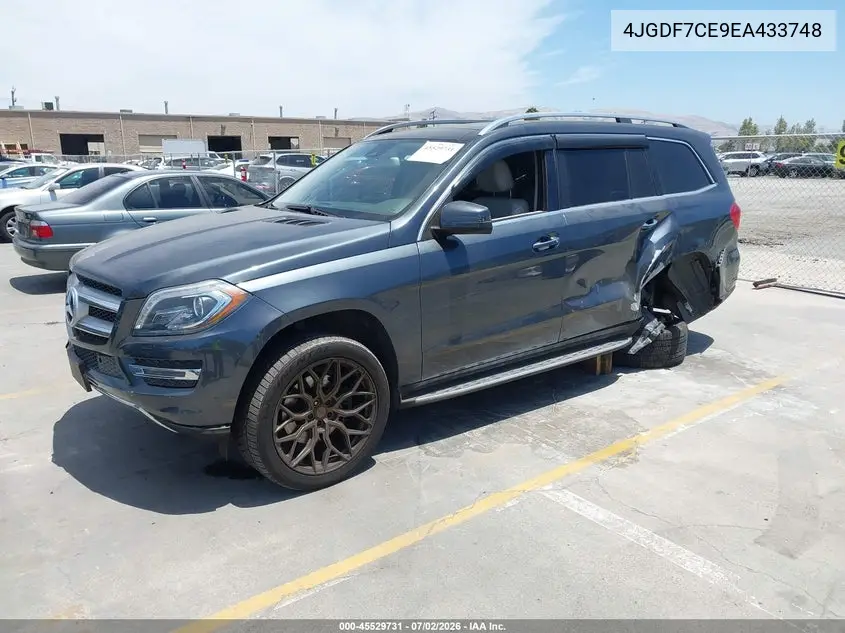 2014 Mercedes-Benz Gl 450 4Matic VIN: 4JGDF7CE9EA433748 Lot: 45529731