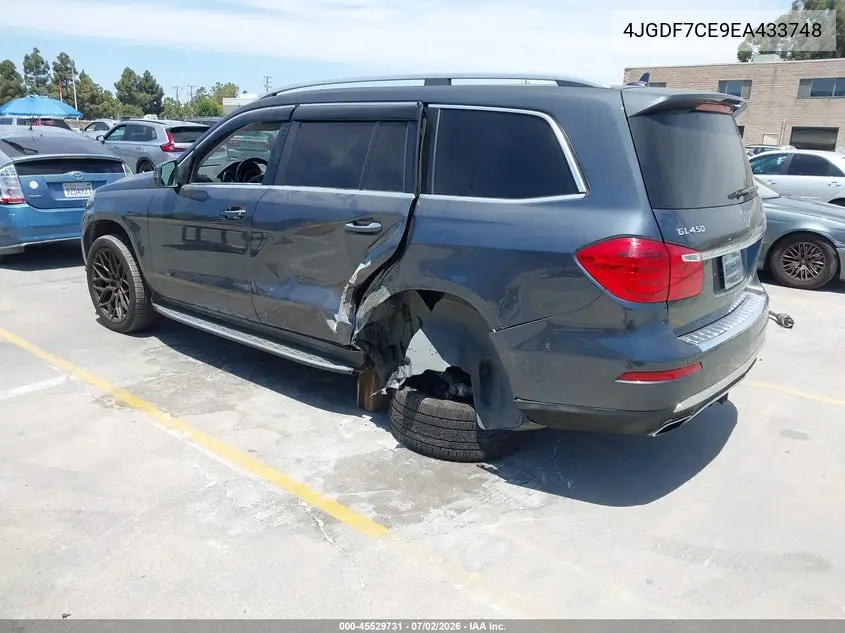 2014 Mercedes-Benz Gl 450 4Matic VIN: 4JGDF7CE9EA433748 Lot: 45529731