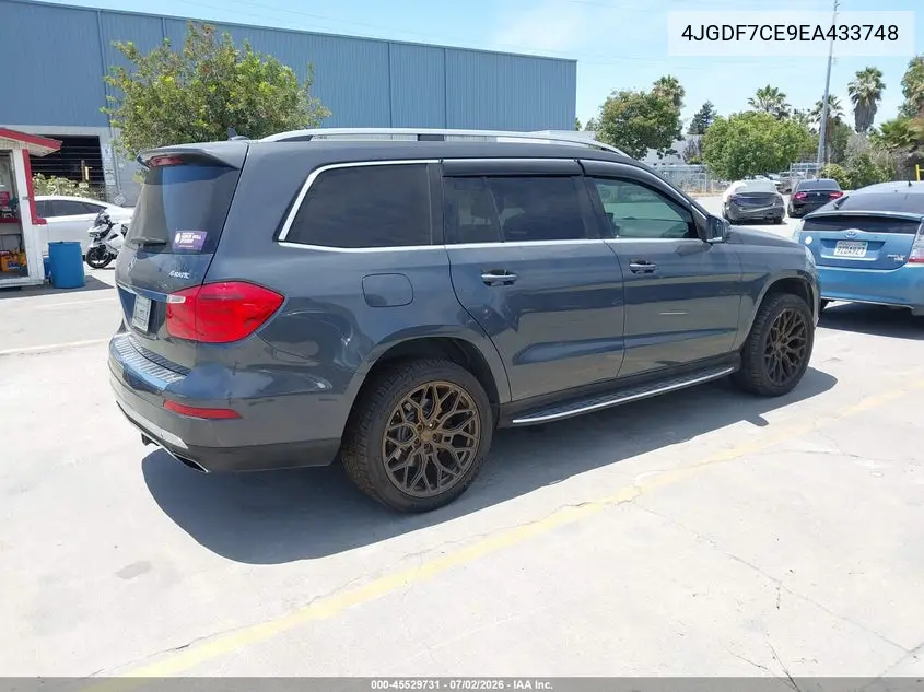 2014 Mercedes-Benz Gl 450 4Matic VIN: 4JGDF7CE9EA433748 Lot: 45529731