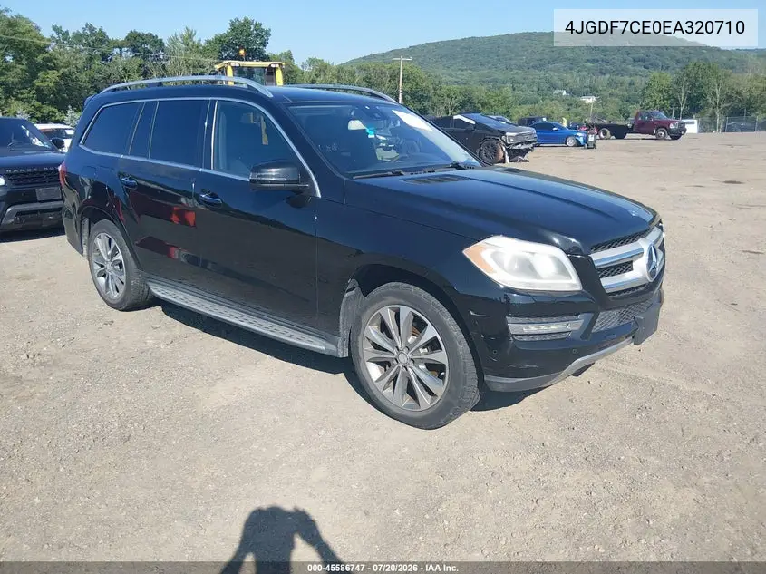 2014 Mercedes-Benz Gl 450 4Matic VIN: 4JGDF7CE0EA320710 Lot: 45586747
