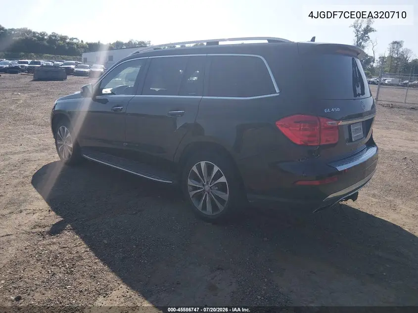 2014 Mercedes-Benz Gl 450 4Matic VIN: 4JGDF7CE0EA320710 Lot: 45586747