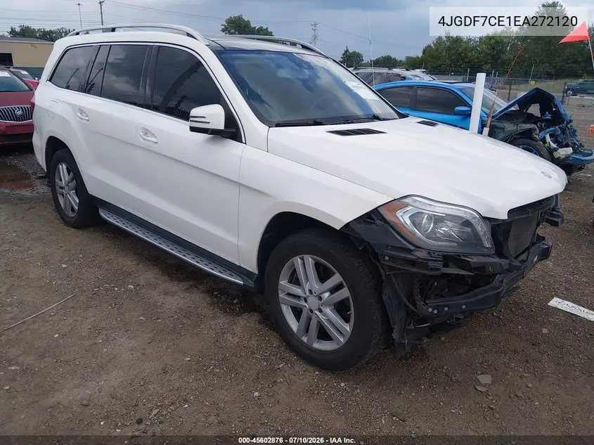 2014 Mercedes-Benz Gl 450 4Matic VIN: 4JGDF7CE1EA272120 Lot: 45602876