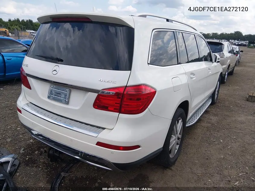 2014 Mercedes-Benz Gl 450 4Matic VIN: 4JGDF7CE1EA272120 Lot: 45602876