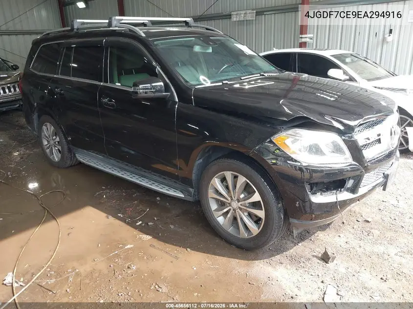2014 Mercedes-Benz Gl 450 4Matic VIN: 4JGDF7CE9EA294916 Lot: 45656112