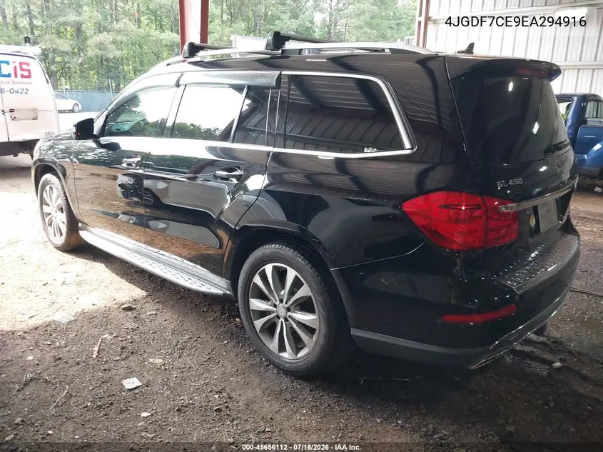 2014 Mercedes-Benz Gl 450 4Matic VIN: 4JGDF7CE9EA294916 Lot: 45656112