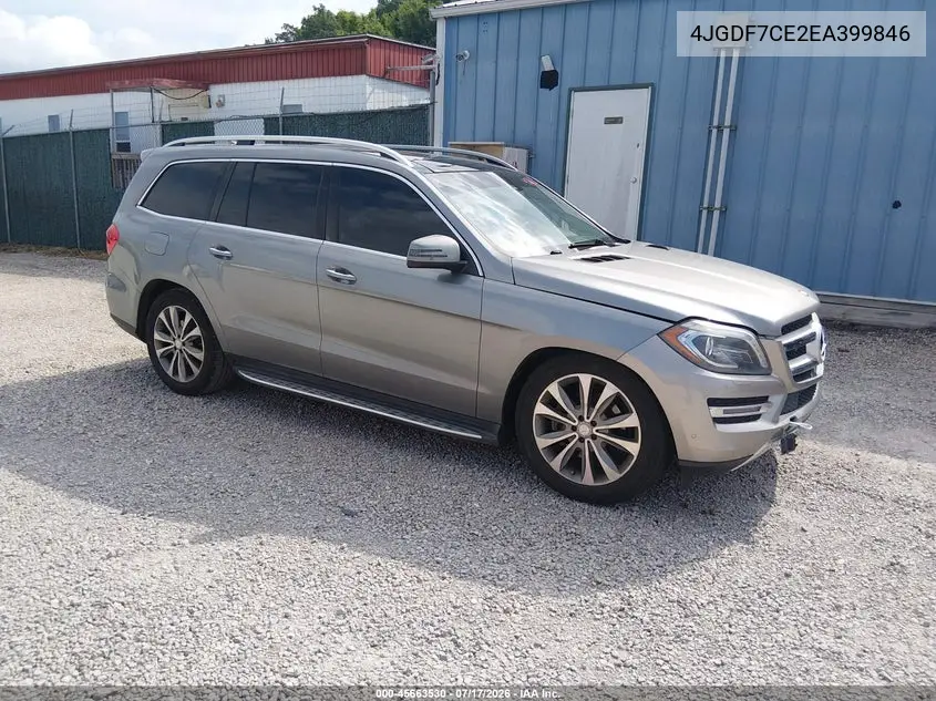 2014 Mercedes-Benz Gl 450 4Matic VIN: 4JGDF7CE2EA399846 Lot: 45663530