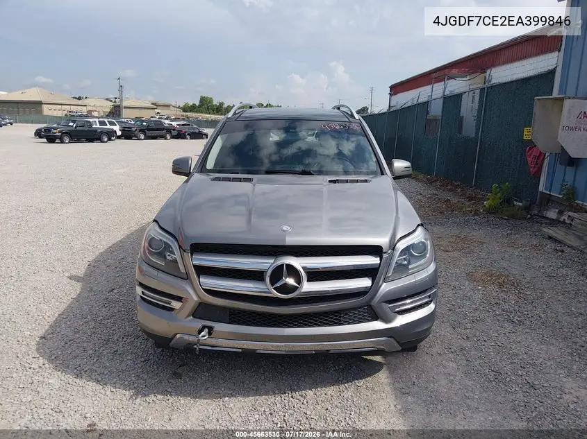 2014 Mercedes-Benz Gl 450 4Matic VIN: 4JGDF7CE2EA399846 Lot: 45663530