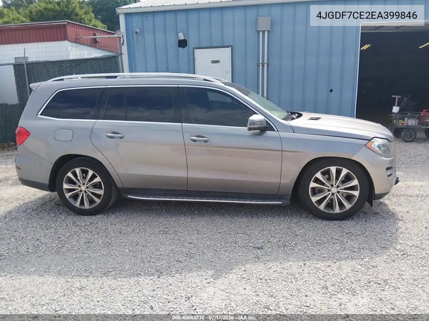 2014 Mercedes-Benz Gl 450 4Matic VIN: 4JGDF7CE2EA399846 Lot: 45663530