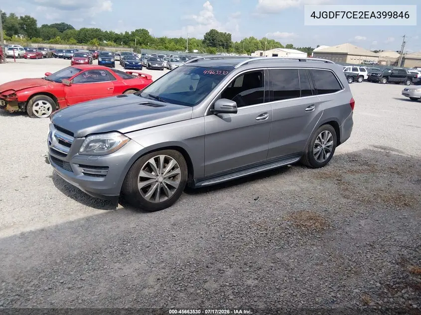 2014 Mercedes-Benz Gl 450 4Matic VIN: 4JGDF7CE2EA399846 Lot: 45663530