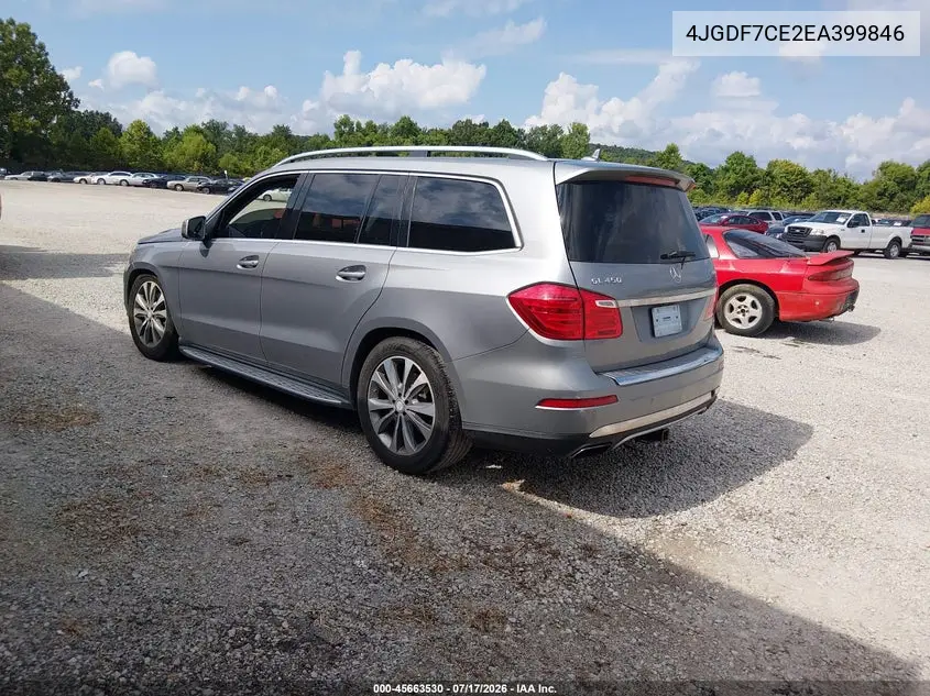 2014 Mercedes-Benz Gl 450 4Matic VIN: 4JGDF7CE2EA399846 Lot: 45663530