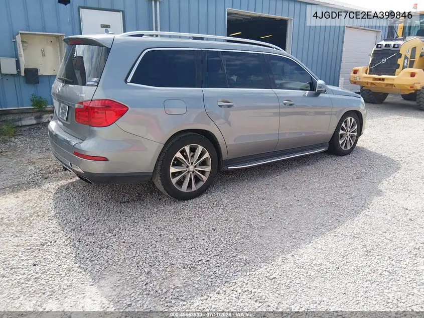 2014 Mercedes-Benz Gl 450 4Matic VIN: 4JGDF7CE2EA399846 Lot: 45663530