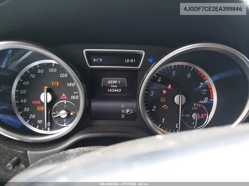 2014 Mercedes-Benz Gl 450 4Matic VIN: 4JGDF7CE2EA399846 Lot: 45663530