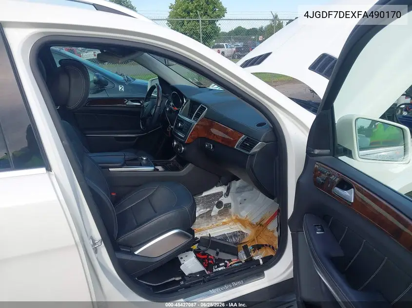 2015 Mercedes-Benz Gl 550 4Matic VIN: 4JGDF7DEXFA490170 Lot: 45427087