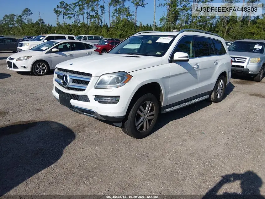 2015 Mercedes-Benz Gl 450 4Matic VIN: 4JGDF6EEXFA448803 Lot: 45438756